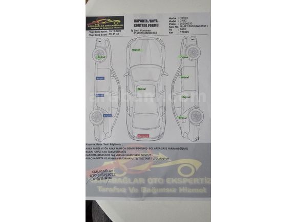Sahibinden Honda Civic 1.6i VTEC Eco Premium 2018 Model