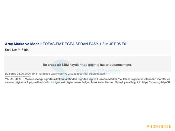 D'MAVİ | FİAT EGEA 1.3 MULTİJET HATASIZ BOYASIZ