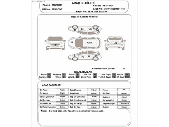 PEUGEOT 208 GT CAM TAVAN SERVİS BAKIMLI