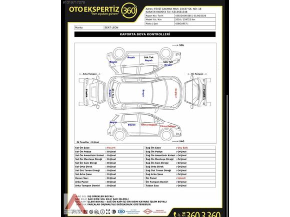 AKRANLAR'DAN 2016 MODEL SEAT LEON 1.4 TSI FR '161.000' KM