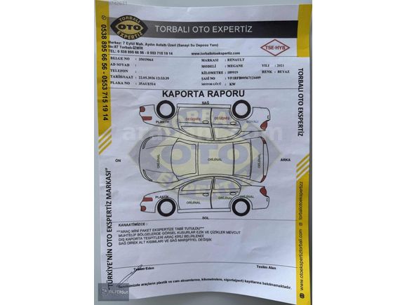 ALPERGÜN-2021 RENAULT MEGANE 1.5 BLUE DCI YETKİLİ SERVİS BAKIMLI