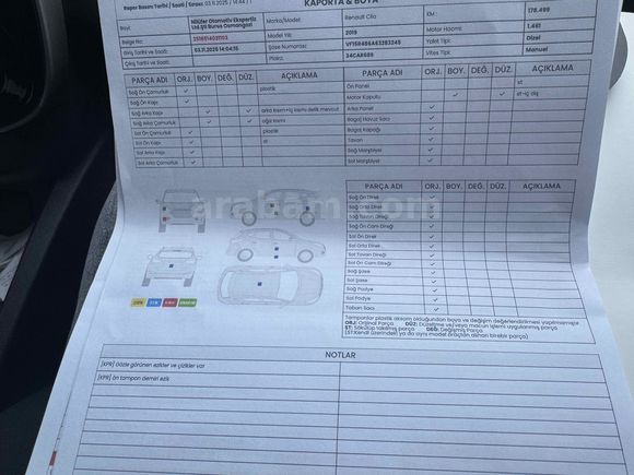 Sahibinden Renault Clio 1.5 dCi Joy 2019 Model 