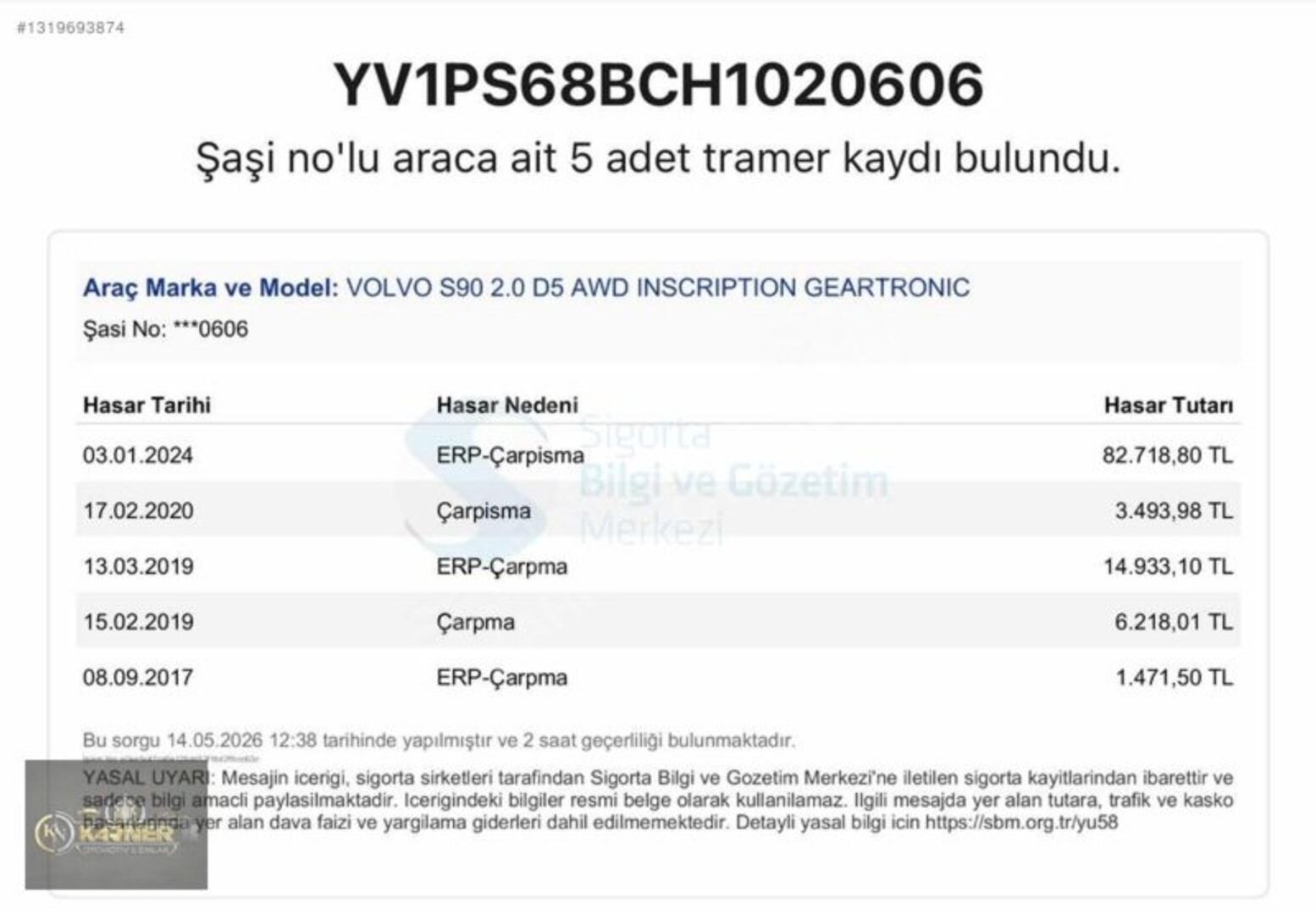Galeriden Volvo S90 2.0 D D5 Inscription 2017 Model Konya 313.000 km Siyah 2