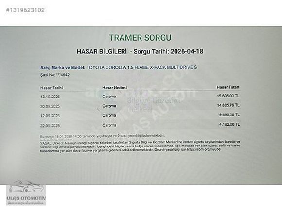 ''HATASIZZ ! 2022 COROLLA 1.5 FLAME-X PACK SANROOF'LU 56.000 KM
