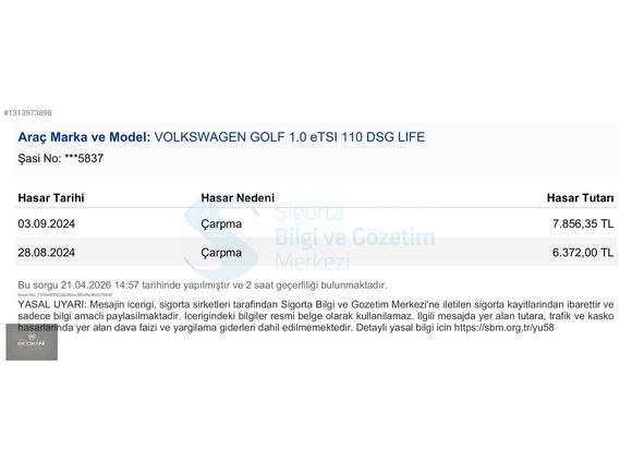SEÇKİNDEN/HATASIZ/GOLF/2023/1.0eTSİ/LİFE