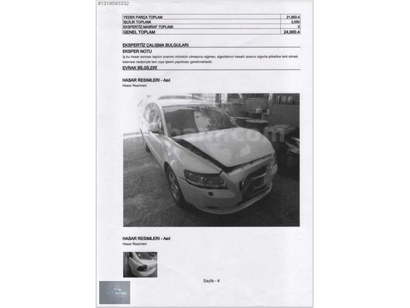 2011 MODEL 1.6 D VOLVO S 40 BAKIMLI - MASRAFSIZ - 224.000 KM DE