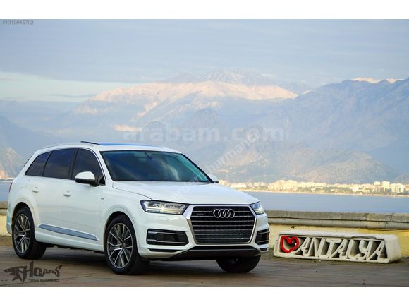 ERDEM'den 2017 Audi Q7 2.0 TFSI SLine 7Koltuklu Beyaz-Siyah Bayi