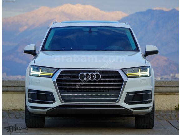 ERDEM'den 2017 Audi Q7 2.0 TFSI SLine 7Koltuklu Beyaz-Siyah Bayi