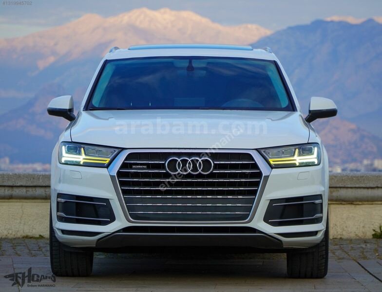 ERDEM'den 2017 Audi Q7 2.0 TFSI SLine 7Koltuklu Beyaz-Siyah Bayi 2