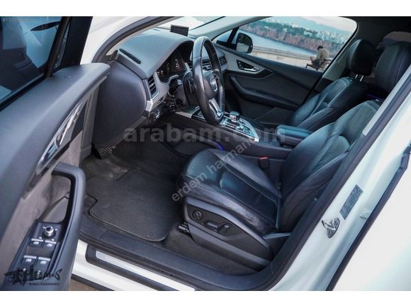 ERDEM'den 2017 Audi Q7 2.0 TFSI SLine 7Koltuklu Beyaz-Siyah Bayi