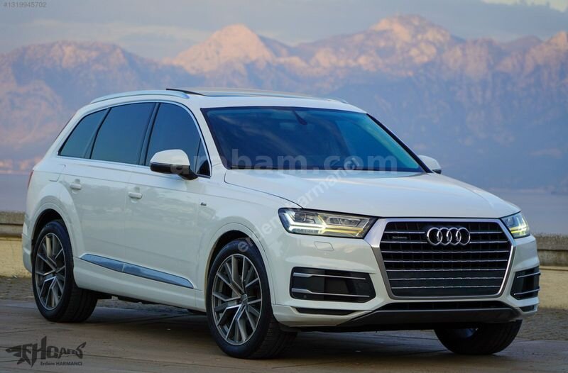 ERDEM'den 2017 Audi Q7 2.0 TFSI SLine 7Koltuklu Beyaz-Siyah Bayi 3