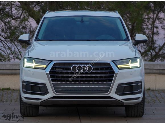 ERDEM'den 2017 Audi Q7 2.0 TFSI SLine 7Koltuklu Beyaz-Siyah Bayi