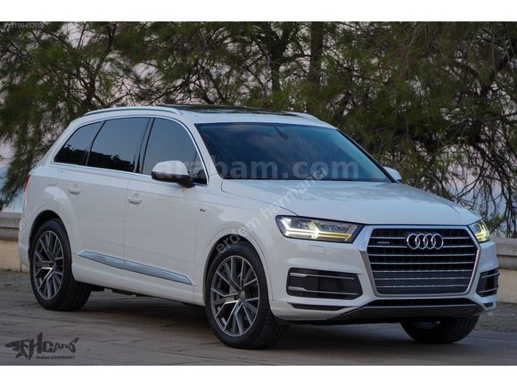 ERDEM'den 2017 Audi Q7 2.0 TFSI SLine 7Koltuklu Beyaz-Siyah Bayi