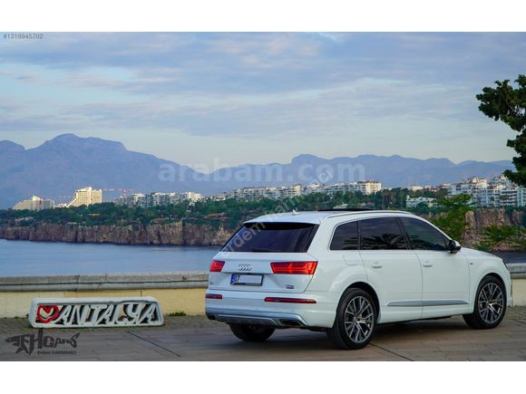 ERDEM'den 2017 Audi Q7 2.0 TFSI SLine 7Koltuklu Beyaz-Siyah Bayi
