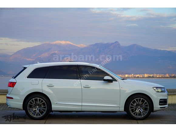 ERDEM'den 2017 Audi Q7 2.0 TFSI SLine 7Koltuklu Beyaz-Siyah Bayi