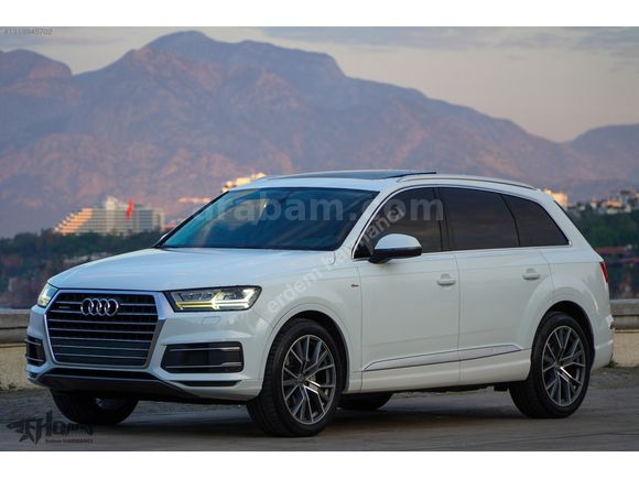 ERDEM'den 2017 Audi Q7 2.0 TFSI SLine 7Koltuklu Beyaz-Siyah Bayi