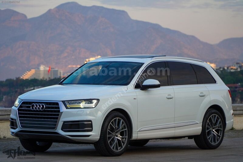 ERDEM'den 2017 Audi Q7 2.0 TFSI SLine 7Koltuklu Beyaz-Siyah Bayi 5