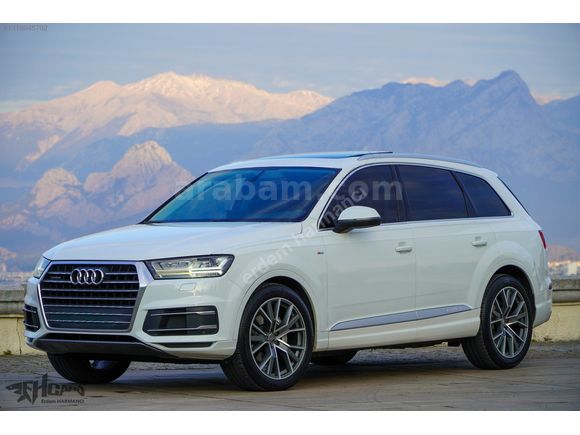 ERDEM'den 2017 Audi Q7 2.0 TFSI SLine 7Koltuklu Beyaz-Siyah Bayi