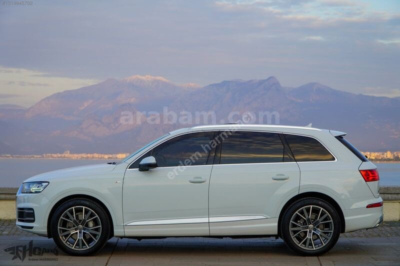 ERDEM'den 2017 Audi Q7 2.0 TFSI SLine 7Koltuklu Beyaz-Siyah Bayi 7