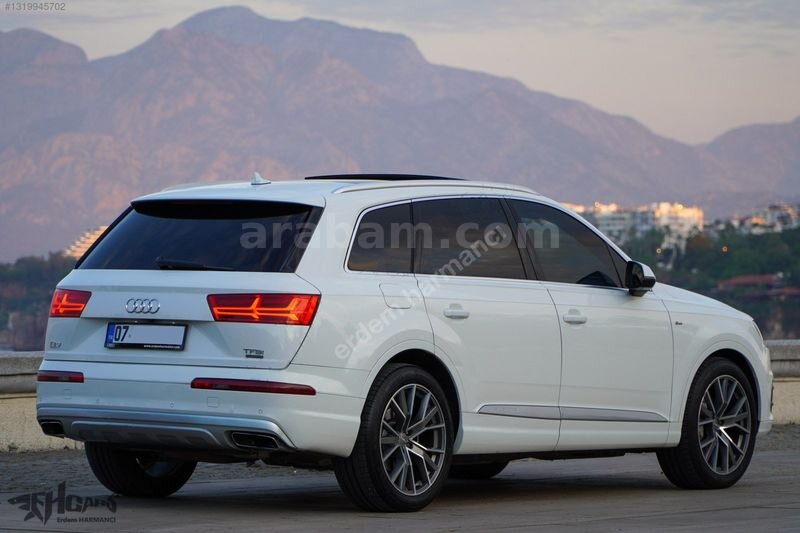ERDEM'den 2017 Audi Q7 2.0 TFSI SLine 7Koltuklu Beyaz-Siyah Bayi 6