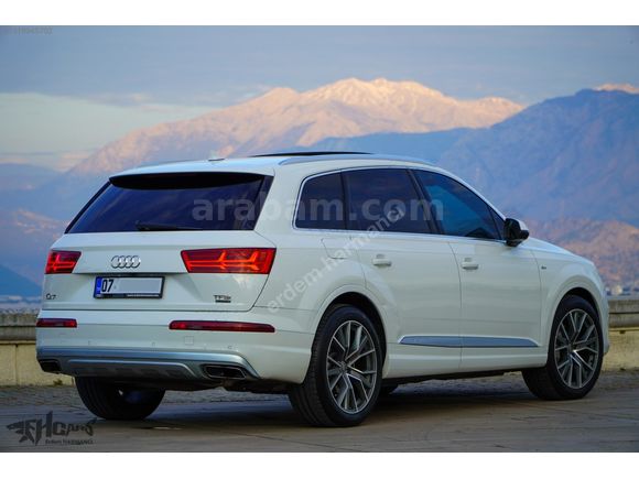 ERDEM'den 2017 Audi Q7 2.0 TFSI SLine 7Koltuklu Beyaz-Siyah Bayi