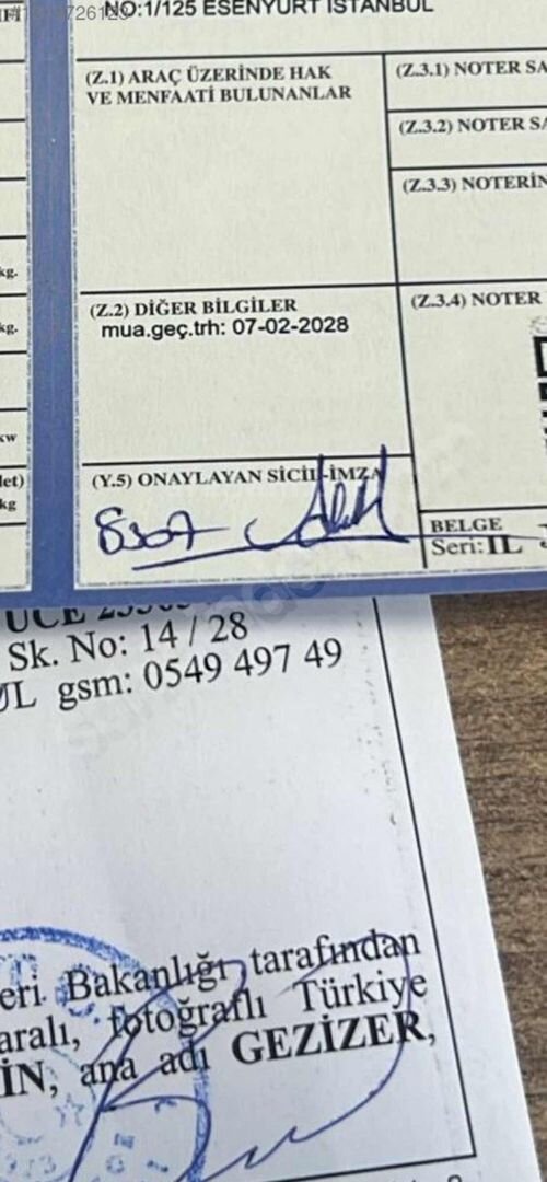 185bin PEŞİNATLA/7kişilik/otomobilruhsatlı/KOLTUK ISITMA/SUNROF/ 3