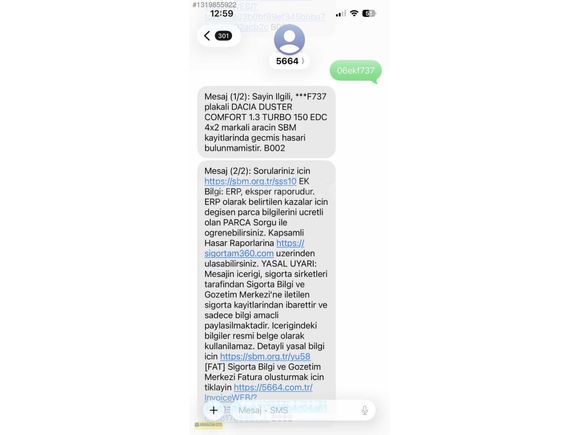BOYA DEĞİŞEN HASAR KAYDI YOK