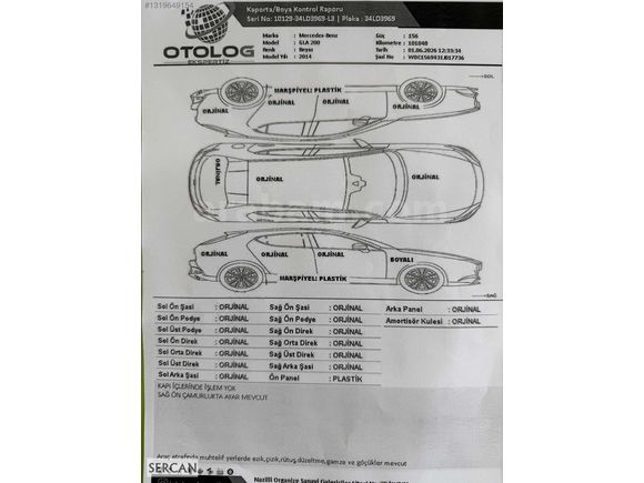 'SERCAN OTO'DAN//2014 MERCEDES GLA200//102.000km//7G-DCT