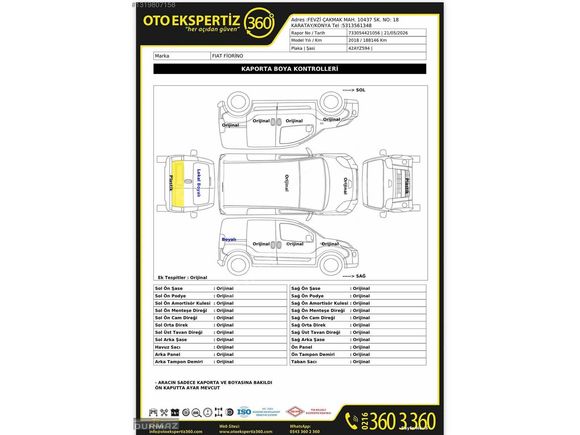 2018 FİAT FİORİNO 1.3 MULTİJET 95HP POP DEĞİŞENSİZ 187.000KM