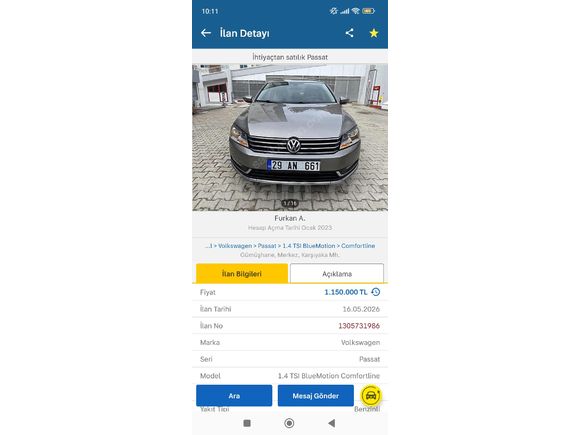 Sahibinden Volkswagen Passat 1.4 TSi BlueMotion Comfortline 2014 Model