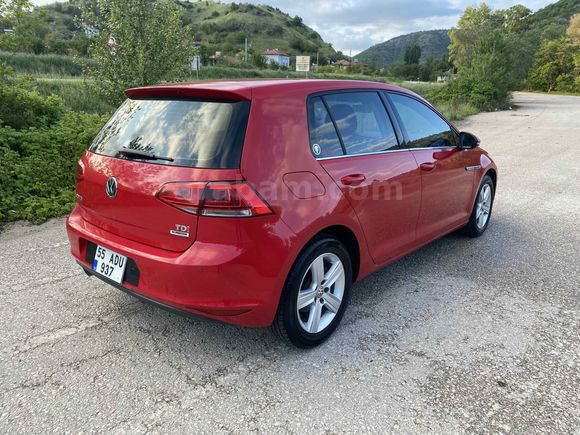Kırmızı Golf7  1.6 TDi BlueMotion Comfortline 2014 Model 