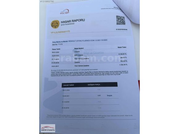DOĞAN OTOMOTİV DEN 2016 MODEL RENAULT FLUENCE İCON EDC