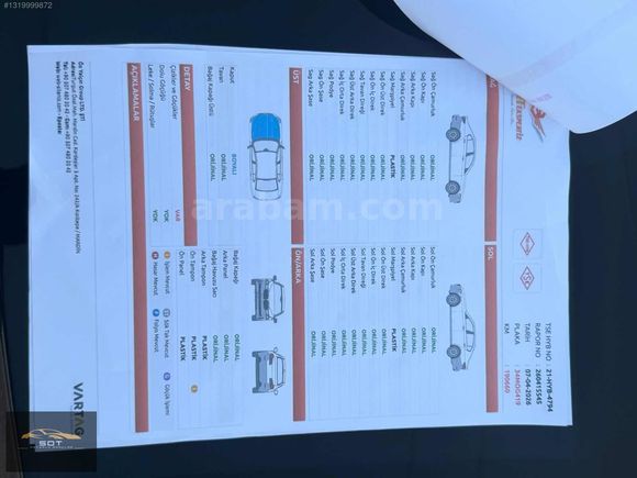 -SDT- 2019 İÇİ BEJ DEĞİŞENSİZ BAKIMLI TERTEMİZ