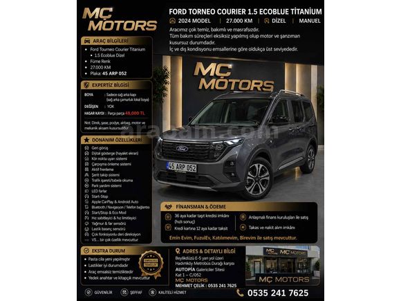 "2024"MODEL 27.000 KM PULL+FULL/HAYALET E./START S./ ŞERIT TAK. İstanbul