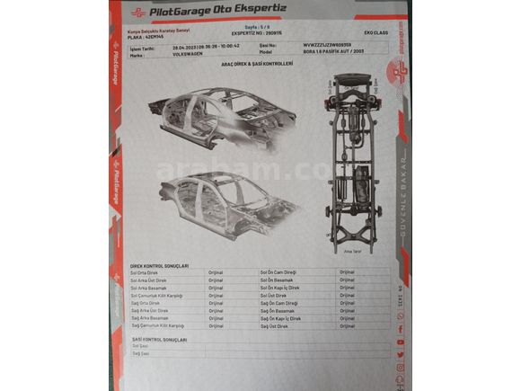 Sahibinden Volkswagen Bora 1.6 Pacific 2003 Model