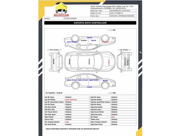 Sahibinden Toyota Corolla 1.4 D-4D  touch  2016 Model  291.000 km Beyaz