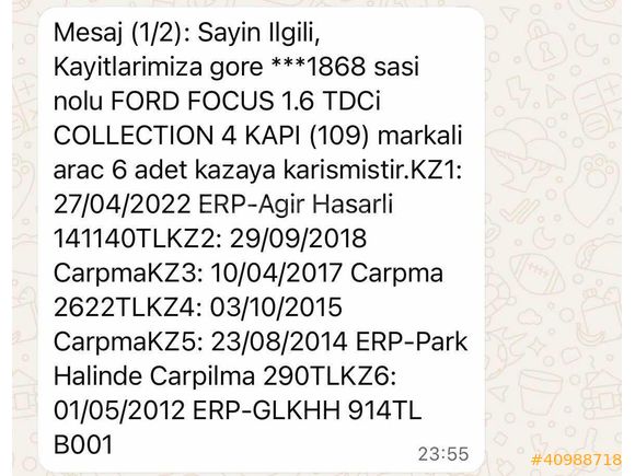 2008 DİZEL FORD FOCUS MANUEL 325 BİN KM