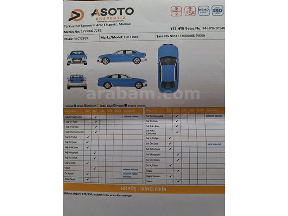 Sahibinden Fiat Linea 1.3 Multijet Active 2016 Model 