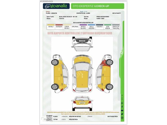 2007 MODEL 197BİN KM'DE KAZASIZ TEMİZ YARİS