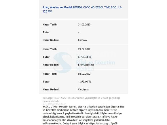 Sahibinden 55 binde tek parça lokal boyalı l