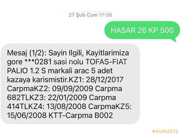 2002 PALİO 1.2 16 V HL **ABS**KLİMA**SIRALI SİSTEM LPG'Lİ**