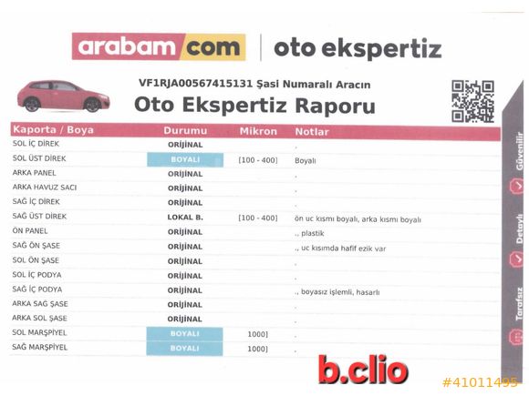 FIRSAT ARACI RENAULT CLIO 1.0 TURBO OTOMATIK