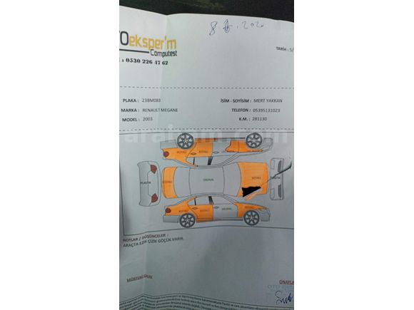 Sahibinden Renault Megane 1.4 Alize 2003 Model 