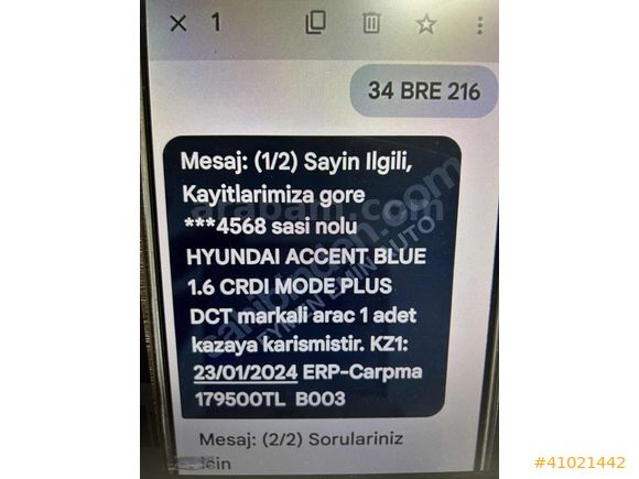 2018 ACCENT BLUE MODE PLUS OTOMATİK %60 PEŞİNLE TAKSİTLİ SATIŞ