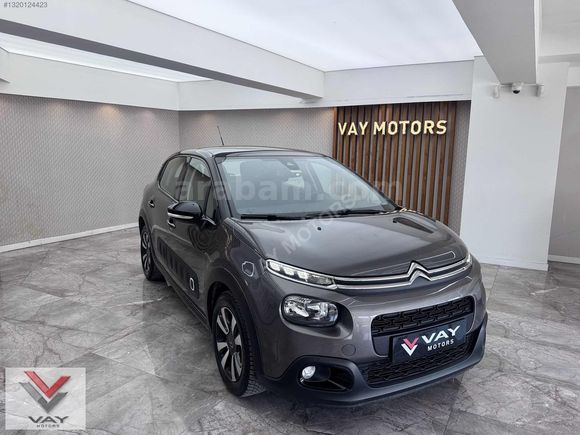"VAY MOTORS" 2019 C3 1.2 SHİNE PAKET OTOMATİK-CAM TAVAN 2 LOKAL