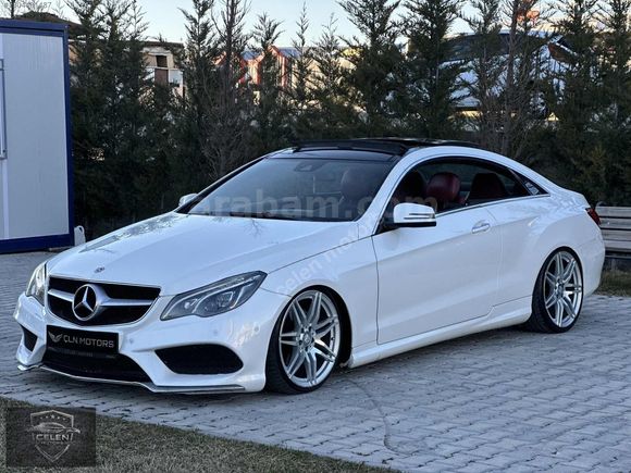 2014 MODEL MERCEDES E 250 COUPE SDF BEYAZ İÇ KIRMIZI HATASIZ