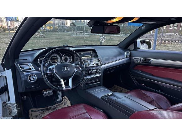 2014 MODEL MERCEDES E 250 COUPE SDF BEYAZ İÇ KIRMIZI HATASIZ