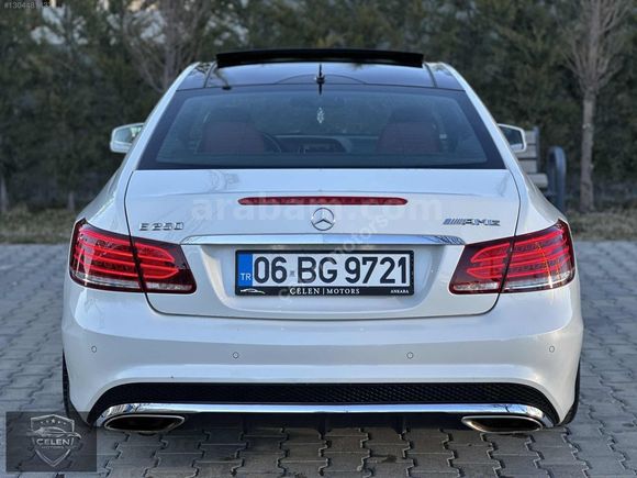 2014 MODEL MERCEDES E 250 COUPE SDF BEYAZ İÇ KIRMIZI HATASIZ