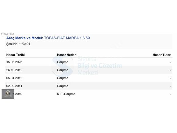 ##KAHYAOĞLU## FİAT MAREA 1.6 LPG KLİMA AKTİF TAVAN BOYASIZ