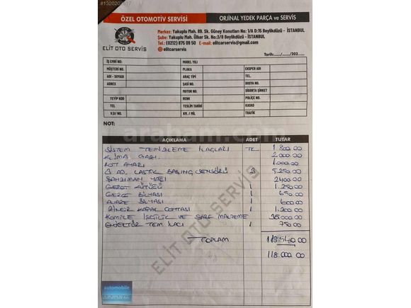 TRİGER BAKIMI YENİ ORJİNAL 157 BİN KM DE